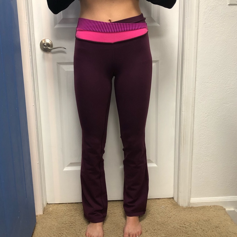 Maroon lululemon bootcut leggings